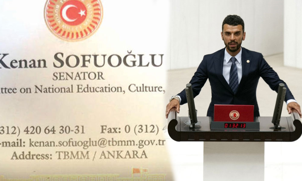 AKP’li Kenan Sofuoğlu’nun ‘senatör’ kartvizitine inceleme
