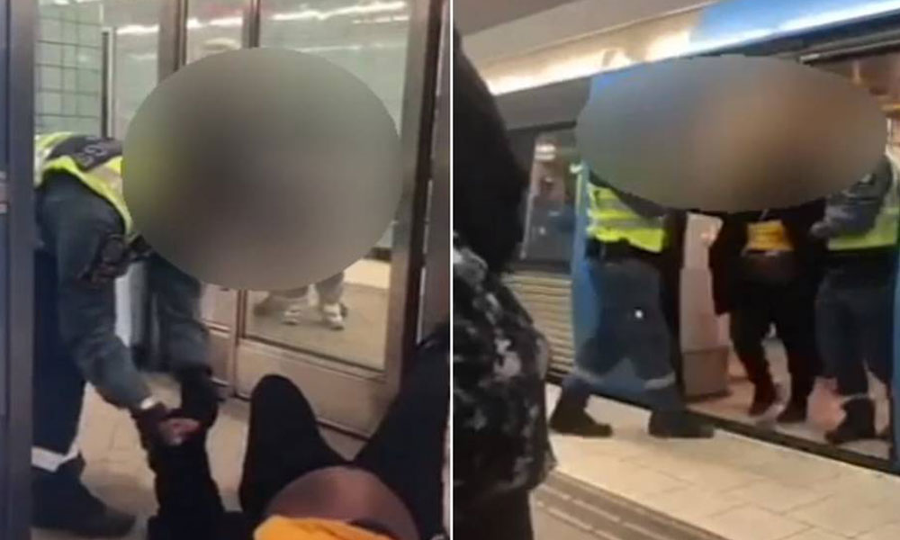 Metroda skandal! Güvenlikçiler, hamile kadına saldırdı