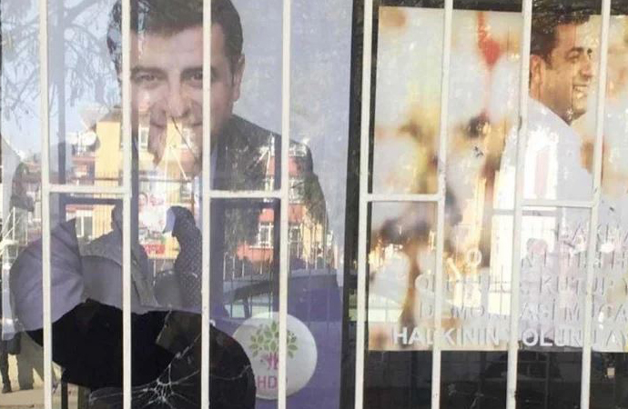 HDP’nin ilçe başkanlığı beşinci kez saldırıya uğradı
