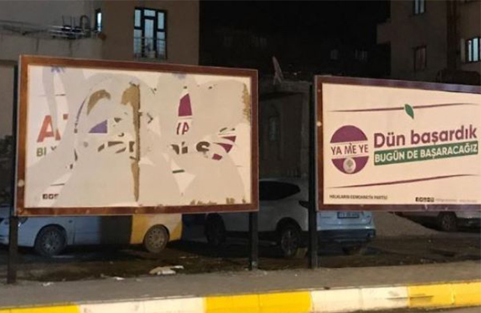 HDP’nin Kürtçe afişini yanlış çeviren mahkeme toplatma kararı verdi