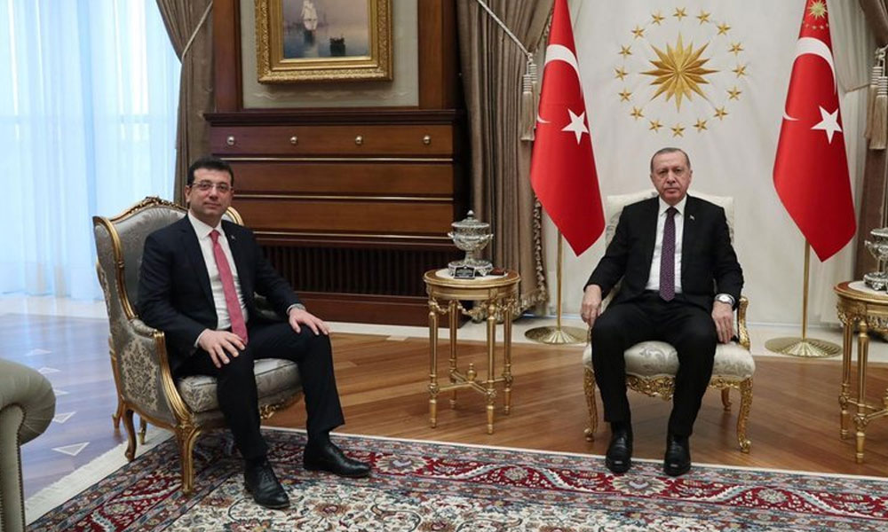 İBB Başkanı İmamoğlu, Cumhurbaşkanı Erdoğan’ı karşıladı