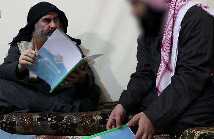 IŞİD lideri El-Bağdadi’ye ait olduğu iddia edilen yeni görüntüler ortaya çıktı!