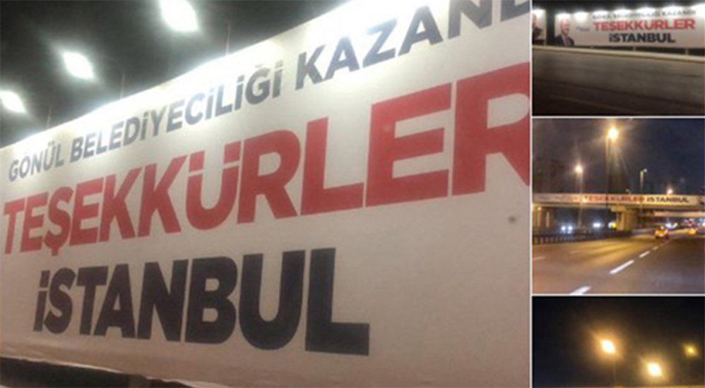 AKP’nin İstanbul’da pankart oyunu