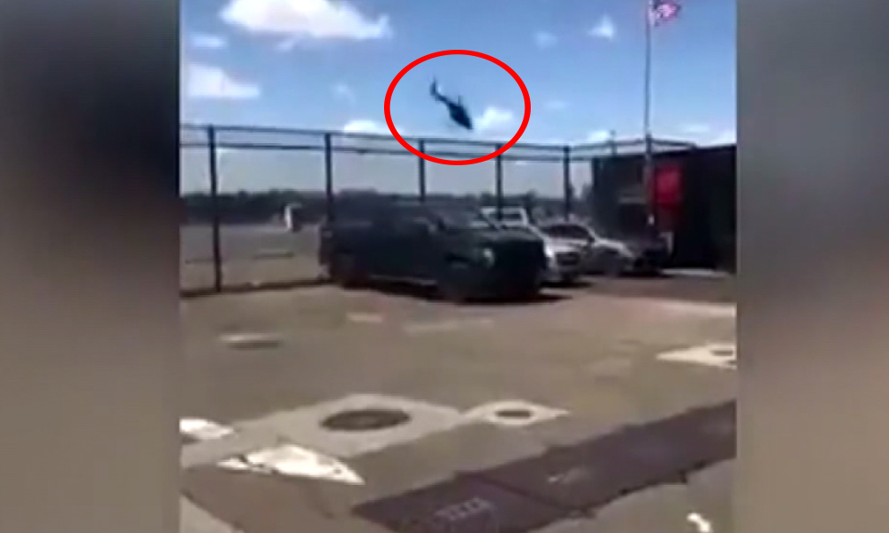 ABD’de helikopterin nehre düştüğü anlar saniye saniye kaydedildi