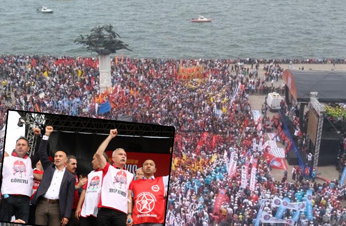 İzmir’de 1 Mayıs coşkusu! Gündoğdu Meydanı doldu taştı