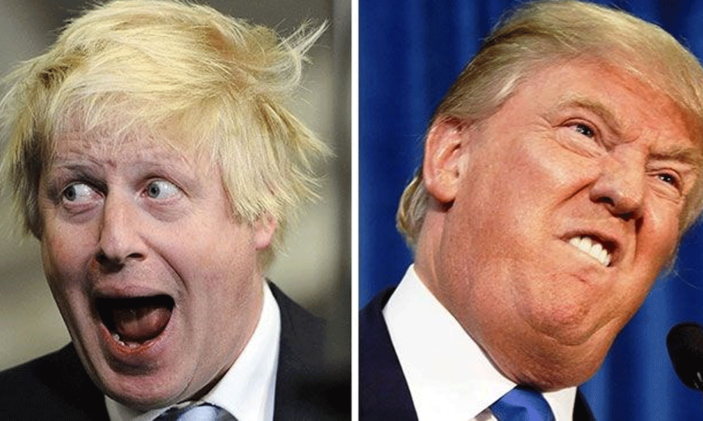 İngiltere’nin yeni başbakanı Boris Johnson, Trump’a benzerliğiyle alay konusu oldu