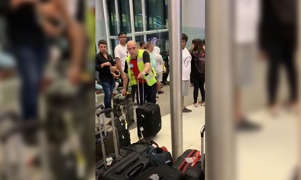 İstanbul Havalimanı’nda isyan ettiren olay! Bavullar elle taşındı