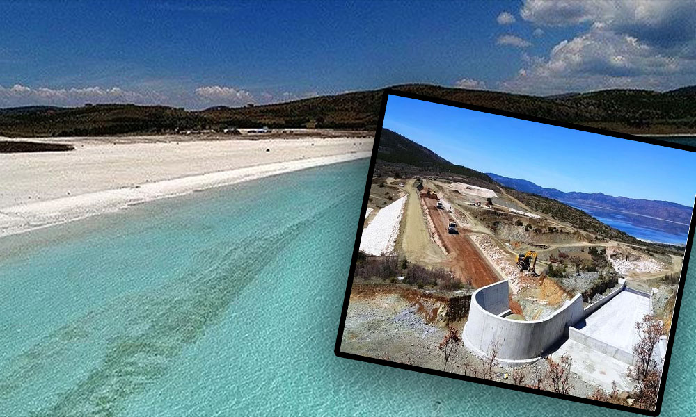 Salda gölüne beton yapı: Mahkeme kararı gecikince inşaat tamamlandı