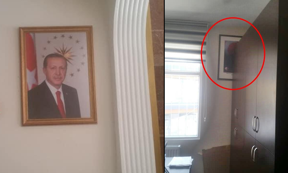 Erdoğan’ı baş köşeye astılar, Atatürk’e yer bulamadılar!