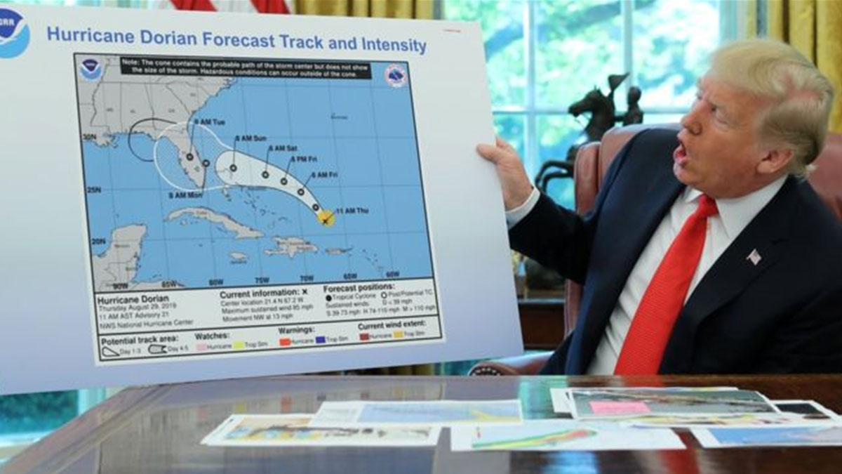 Trump, ‘kasırga’ iddiasını kanıtlamak için sahte harita kullandı