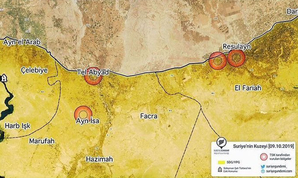 Suriye’de operasyon: Mühimmat depoları vuruldu, işte ilk görüntüler