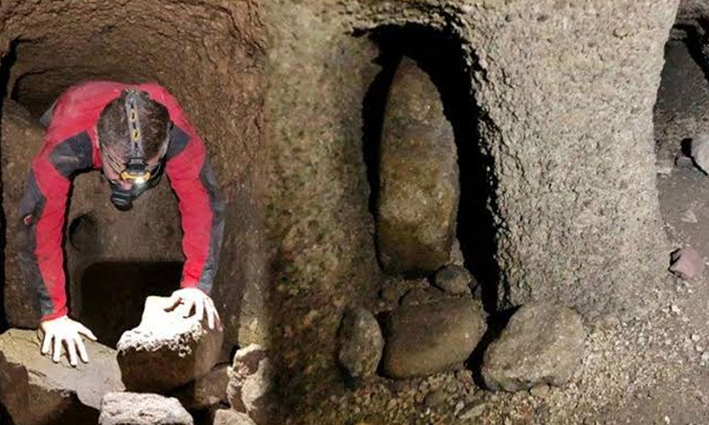 Kayseri’de bin 300 metre uzunluğunda yeraltı şehri bulundu