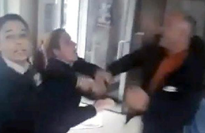 Kadın çalışanlara saldırdan güvenlik müdürünün görüntüleri yayınlandı