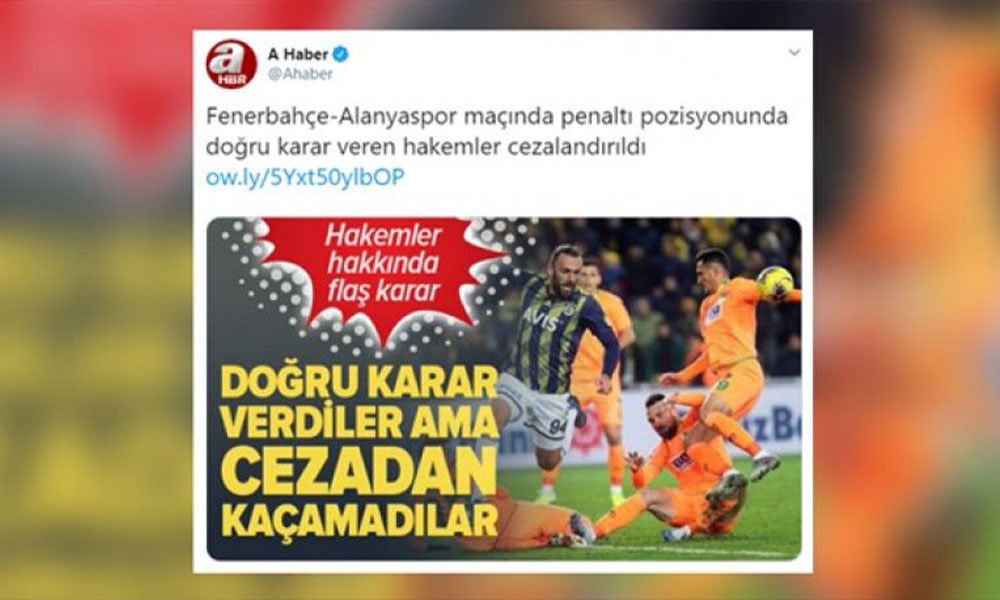 Yandaş A Haber Fenerbahçe’yi yine hedef aldı