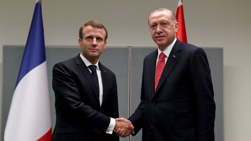 Cumhurbaşkanı Erdoğan, Macron’la görüştü