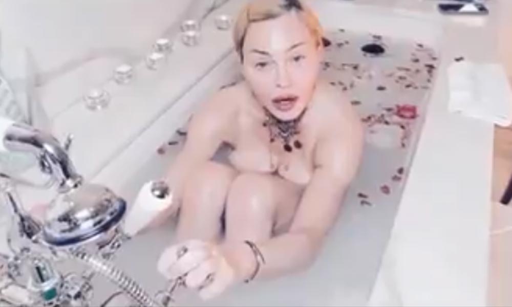 Madonna’nın küvetten paylaştığı koronavirüs videosu tartışma yarattı