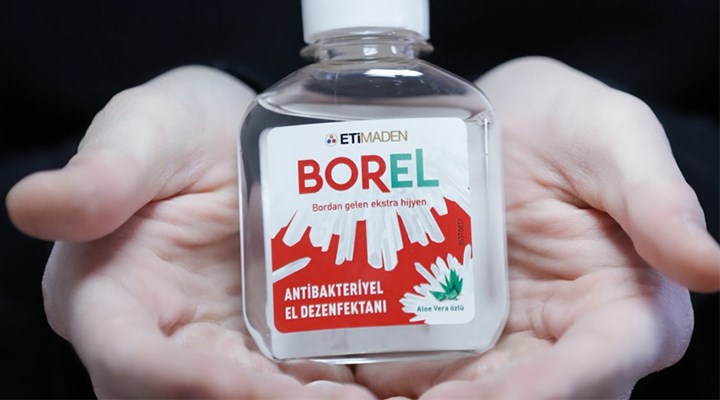 Bordan üretilen yerli dezenfektan BOREL yarın satışa çıkıyor
