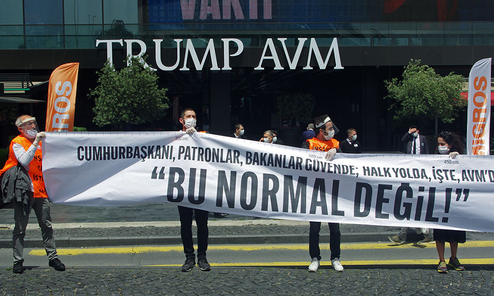 Halkevleri’nden Trump AVM önünde eylem: Bu normal değil