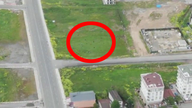 Sokakta top oynayanlar drone denetimine takıldı