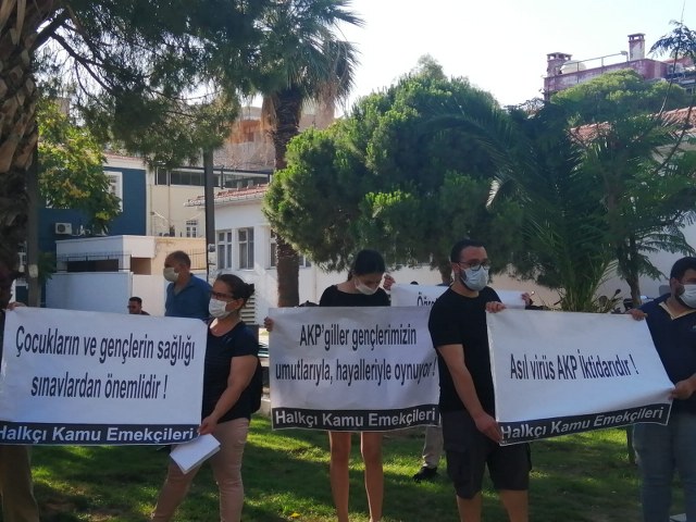 ÖSYM önünde protesto: ‘Asıl virüs AKP iktidarıdır!’