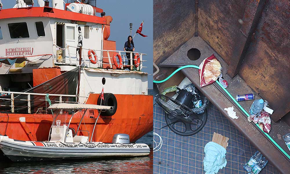 İzmir’de bir gemide 276 göçmen tespit edildi: 8 gözaltı