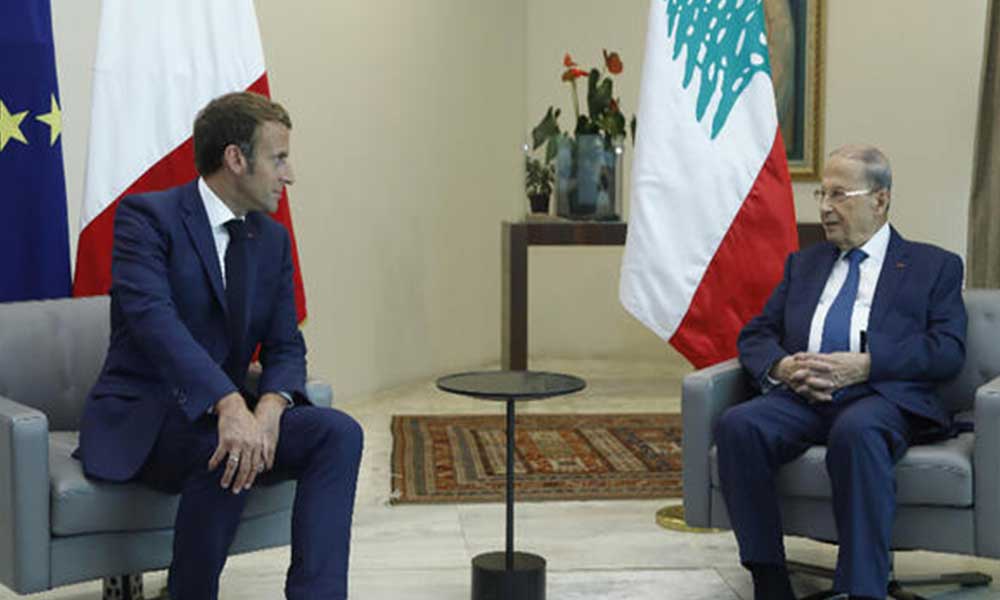 Lübnan Cumhurbaşkanı Avn, Macron’dan patlamanın uydu görüntülerini istedi