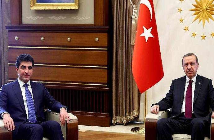 Erdoğan, Neçirvan Barzani ile bir araya geldi