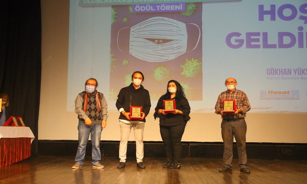 Uluslararası Covid-19 Karikatür Yarışması Ödül Töreni Kartal’da düzenlendi