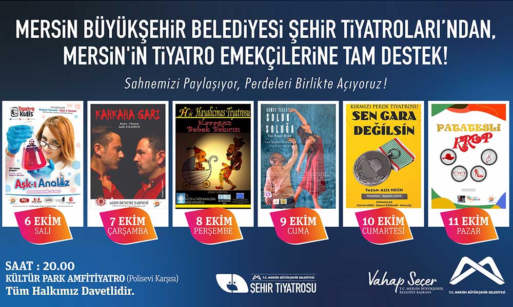 Mersin Büyükşehir Belediyesi’nden yerel tiyatrolara destek