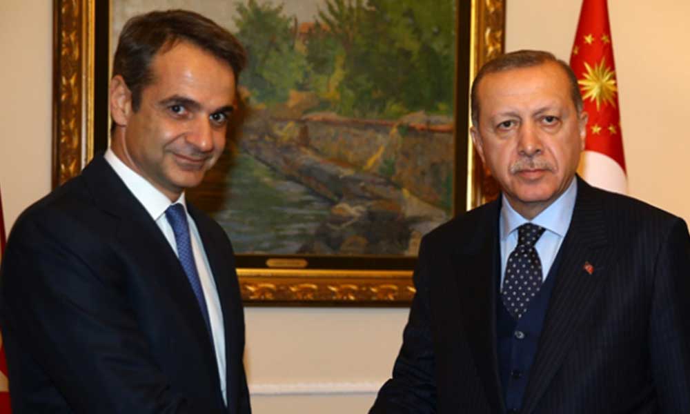 AKP’li Cumhurbaşkanı Erdoğan, Yunanistan Başbakanı Miçotakis ile görüştü