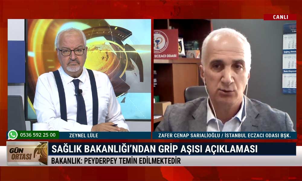 İstanbul Eczacı Odası Başkanı Zafer Cenap Sarıalioğlu: Talebin yüzde 5’i kadar aşı gelecek