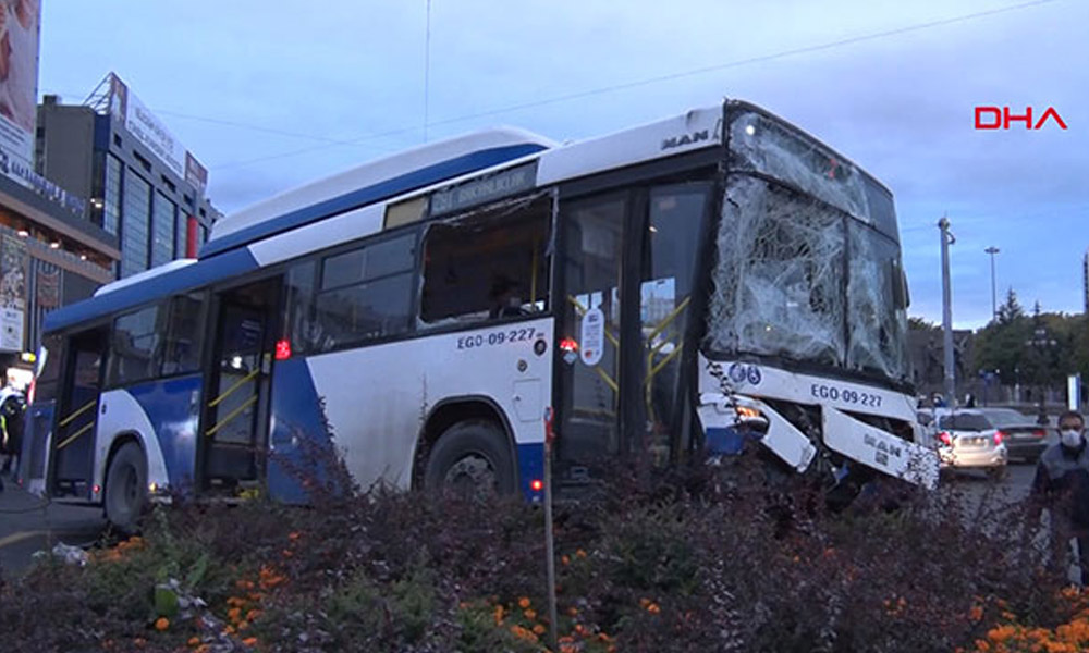 Ankara’da iki otobüs çarpıştı: Çok sayıda yaralı var