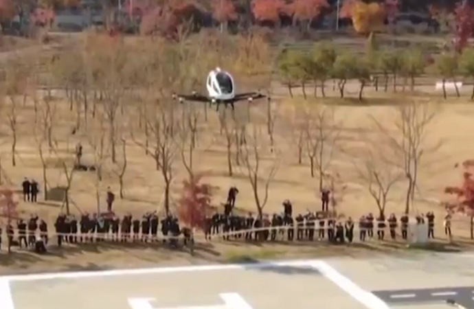 Güney Kore drone taksiyi test etti!