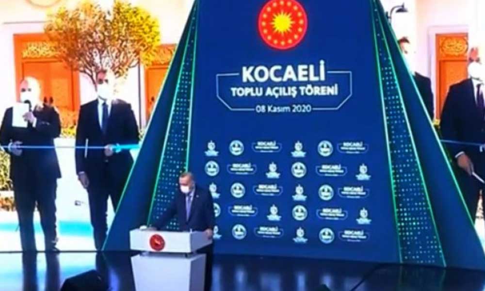 Erdoğan üç yıldır maç yapılan Kocaeli Stadyumu’nun ‘açılışı’nı yaptı