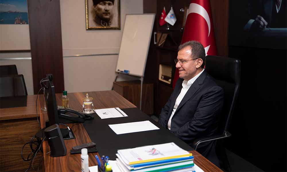Başkan Seçer, RESLOG proje ekibiyle online görüştü