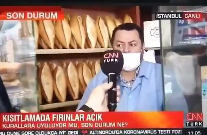 Fırıncı pahalılıktan bahsedince, CNN Türk muhabiri telaşla yayını kesti