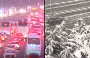 İstanbul’da kar fırtınası trafiği felç etti