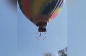 Sıcak hava balonunda korku dolu anlar!