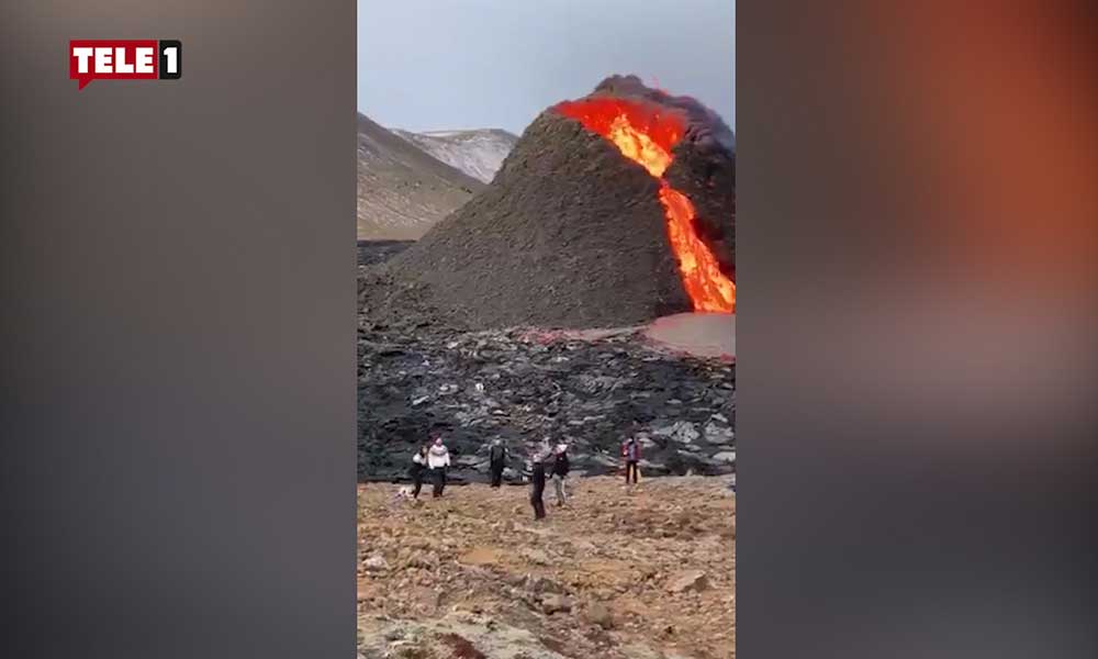 Sosyal medya bunu konuşuyor: Yanardağ lav püskürtürken voleybol oynadılar