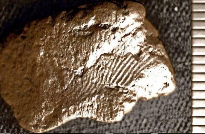 Beş bin yıllık çömlekte iz bulundu