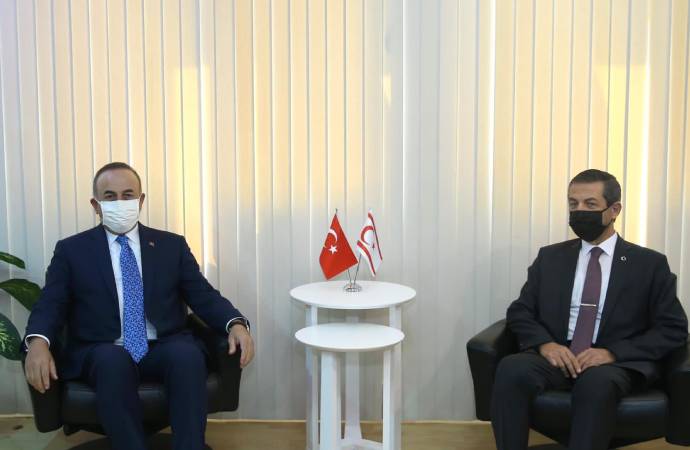 Çavuşoğlu, KKTC Dışişleri Bakanı Ertuğruloğlu ile görüştü