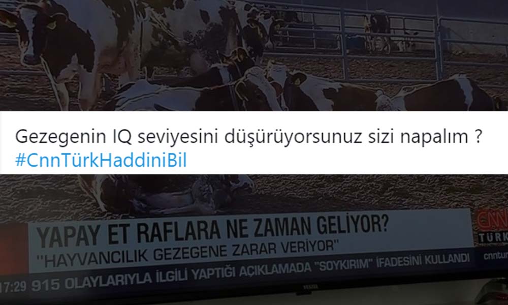 CNN Türk'ün 'yapay et' haberi sosyal medyada tepki topladı Tele1