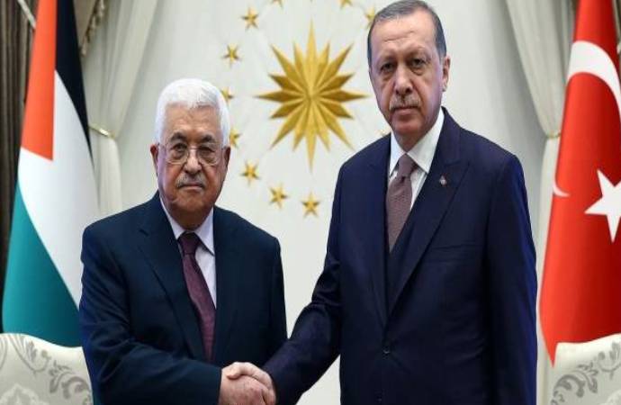 Erdoğan, Filistin Devlet Başkanı ve İsmail Henniyye ile görüştü