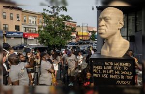 George Floyd heykeli aşırı sağcı bir grubun saldırısına uğradı