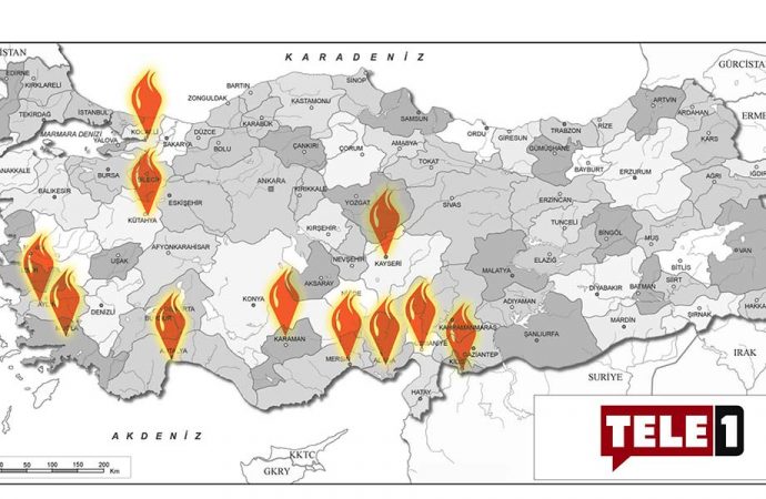 Türkiye alevlere teslim! 7 ilde 21 yangın sürüyor!