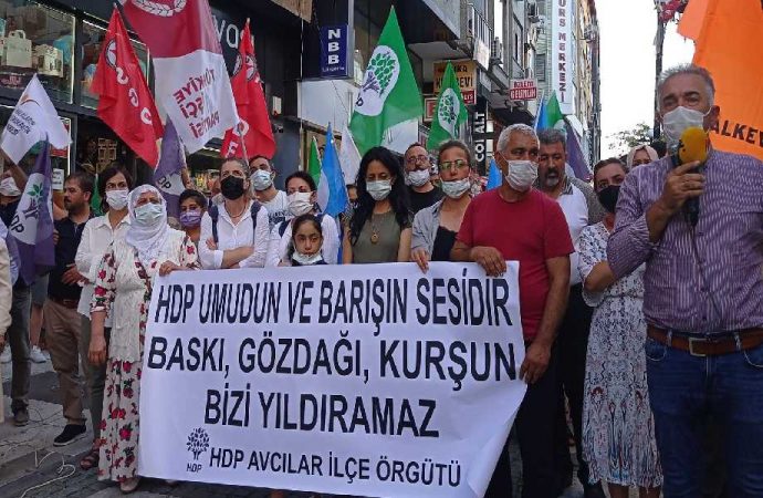 HDP Avcılar İlçe Başkanı’na yapılan silahlı saldırı protesto edildi