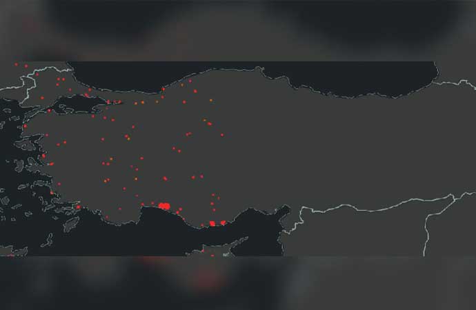 Türkiye’deki yangınlar NASA tarafından görüntülendi