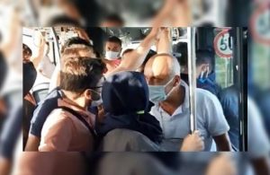 Otobüs şoförü maske takmayan çifti otobüsten indirdi!