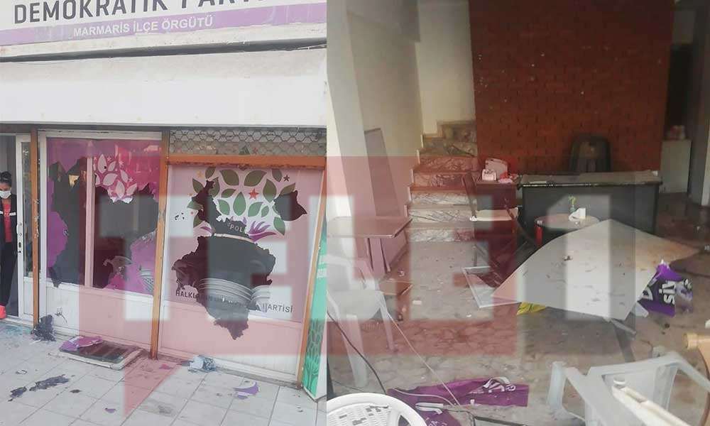 Marmaris’te HDP binasına silahlı saldırı