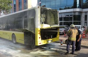 İstanbul’da özel halk otobüsünde yangın